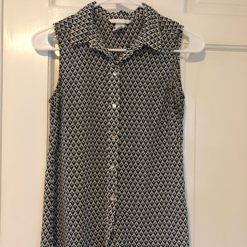 Sheer Button Down Blouse